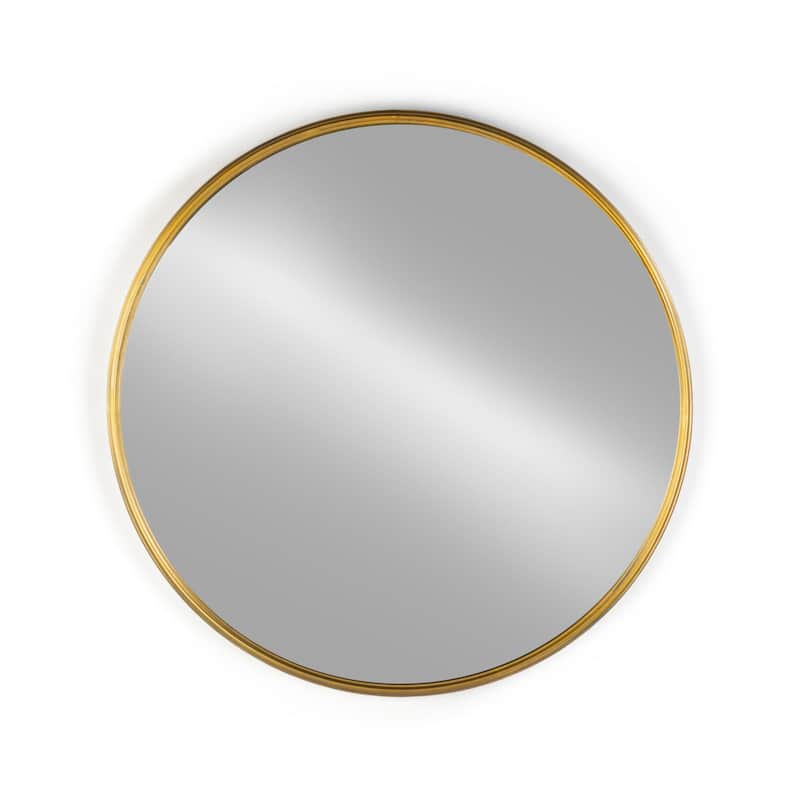 26" Round Metal Framed Wall Mirror