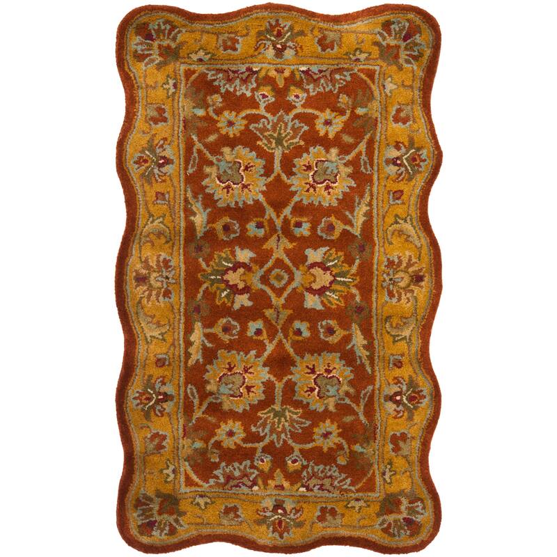 SAFAVIEH Handmade Heritage Flower Field Traditional Oriental Wool Rug