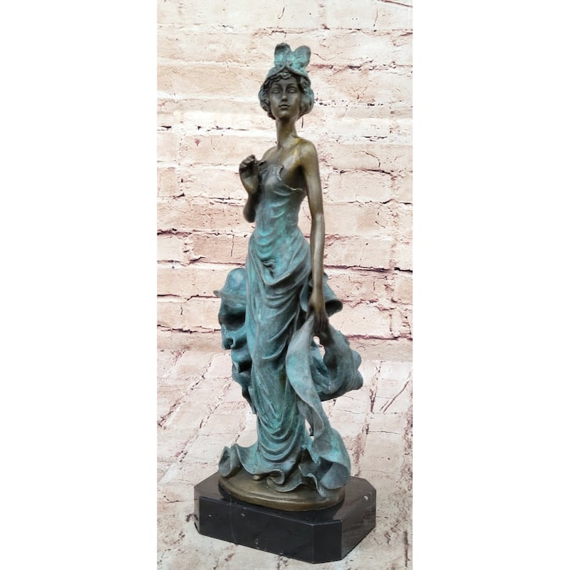 Las Vegas Follies Entertainer Showroom Actress Genuine Bronze Sculpture By Patoue