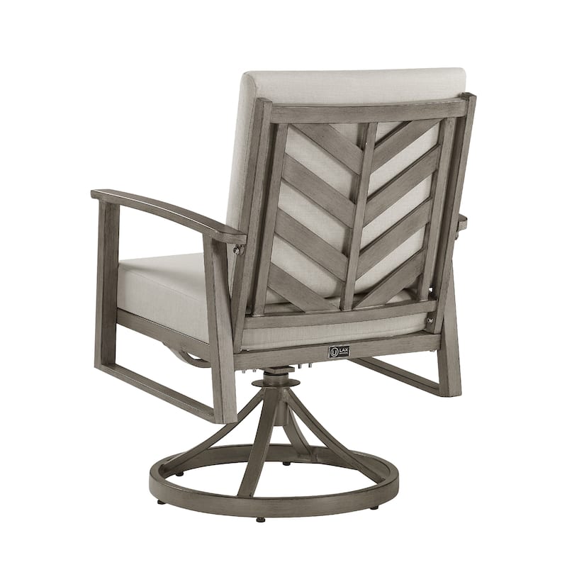 Patio Aluminum Round 59.5" Dining Table With Outdoor Chairs