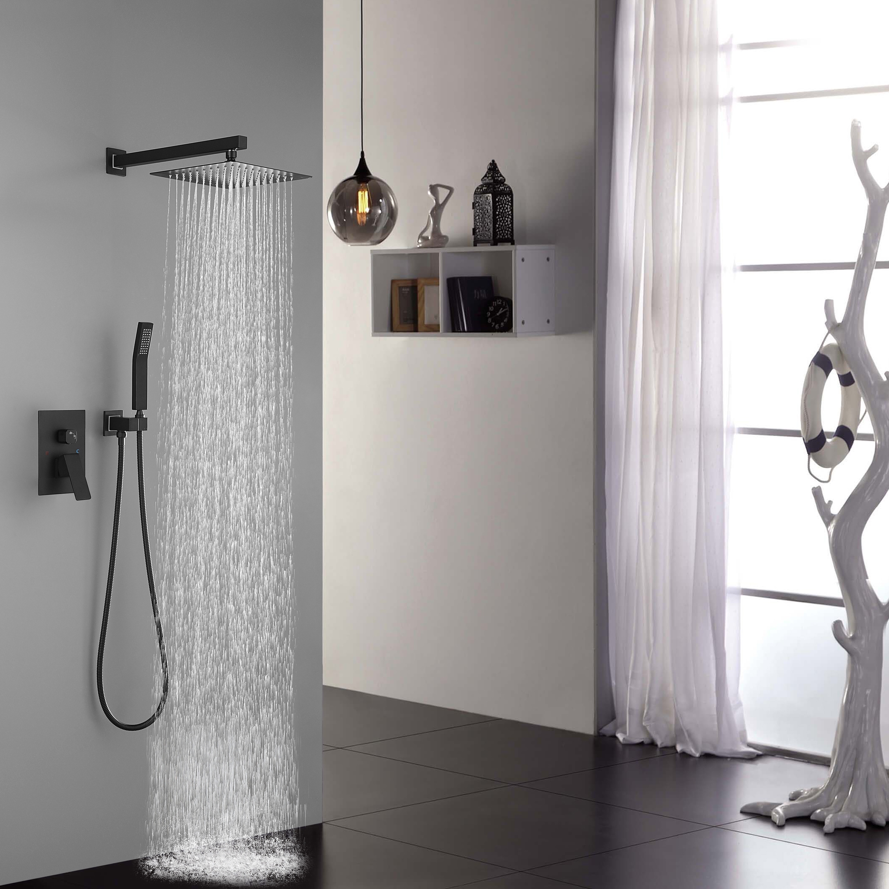 Luxury 10 Inch Rainfall Shower Head and Mixer Set for Bathroom-image