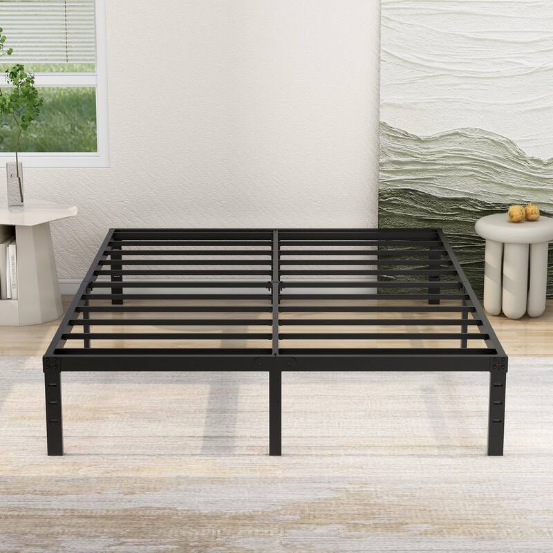 NNV 14" 3500 lbs Heavy Duty Bed Frame, Duty Steel Slat Metal Bed Frame
