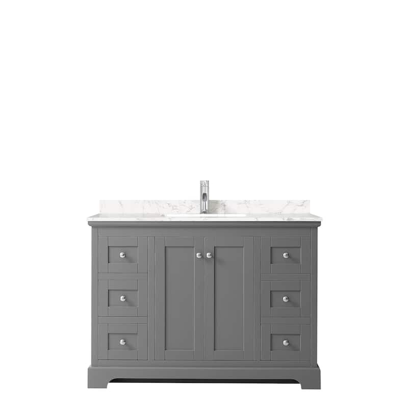 Avery 48 Inch Single Vanity, Cultured Marble Top