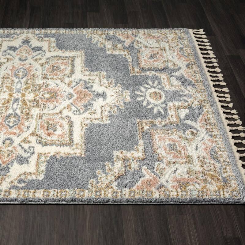 Luxe Weavers Indoor Southwestern Area Rug Boho Fringe Floor Cover
