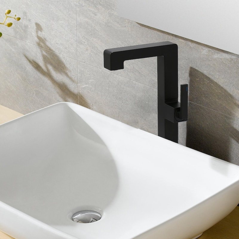 7.8"-11.8"H Solid Brass Single Handle Single Hole Bathroom Sink Faucet