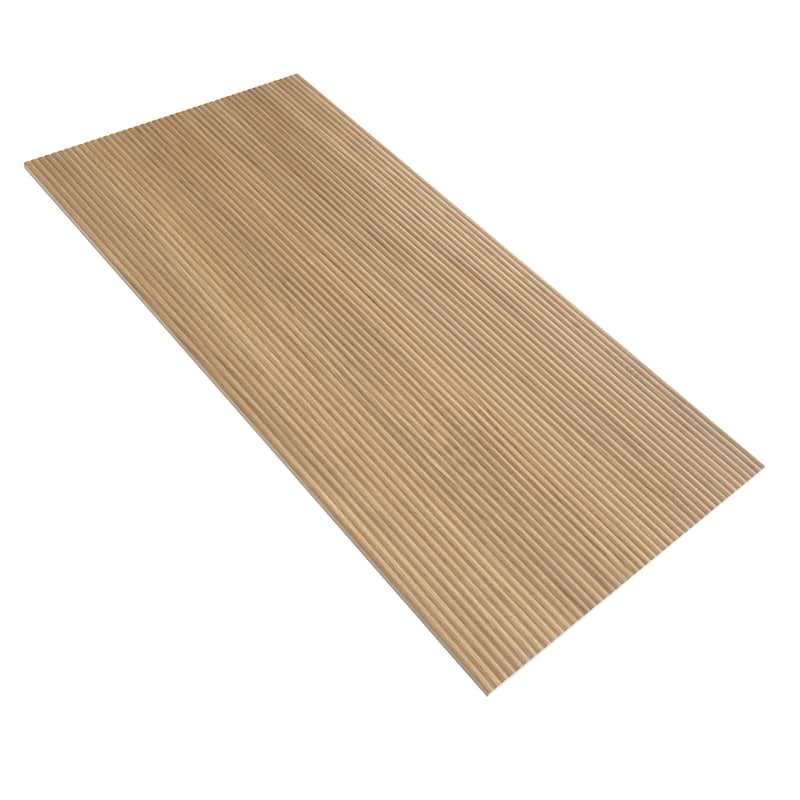 Bois 24x48 Honey Wood Porcelain Large Format Fluted Wall Tile (15.55 sq ft/case) - 2 Pack