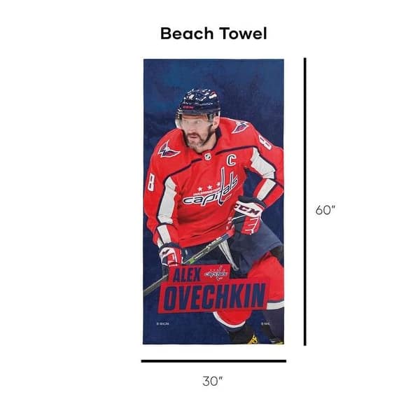 dimension image slide 8 of 12, NHL Player Beach Towel