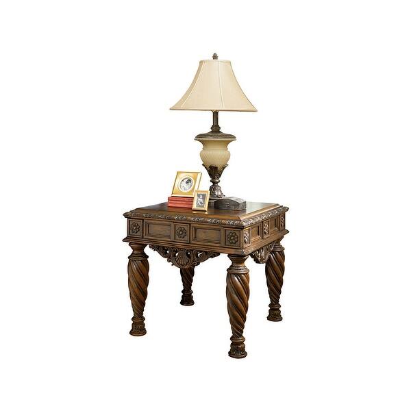 Shop North Shore Dark Brown Square End Table T963 2 North Shore