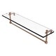 preview thumbnail 56 of 55, Allied Brass 16 Inch Glass Vanity Shelf with Integrated Towel Bar 22 - Brushed Bronze