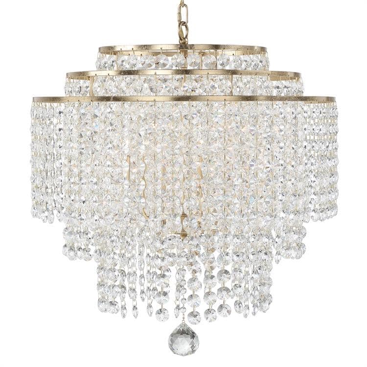 Gabrielle 6 Light Antique Gold Chandelier - 22'' W x 25'' H - 22'' W x 25'' H