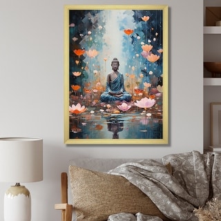 Designart "Symbolic Resonance " Lotus Framed Wall Art Prints - Bed Bath ...