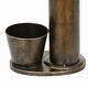 preview thumbnail 10 of 9, Aged Brown Metal Planter and Bird Feeder