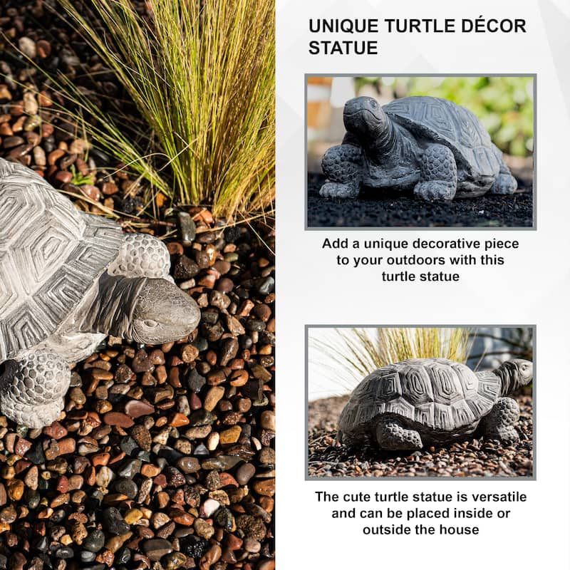 XBrand Turtle Statue, Indoor or Outdoor Décor, Garden Décor, Turtle Garden Statue, Turtle Statuary