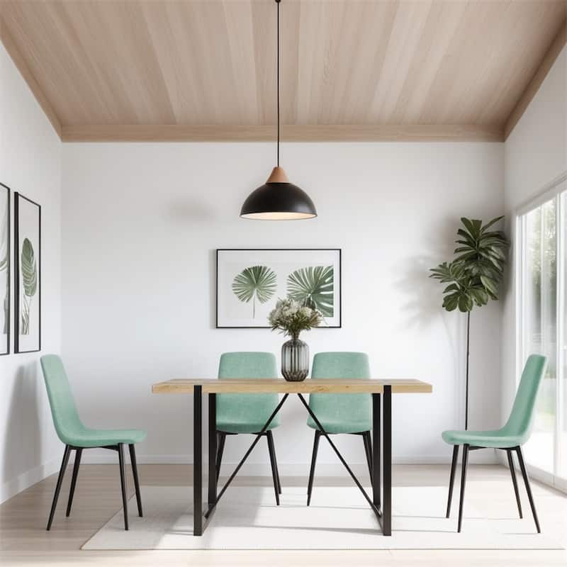 Modern Dining Room Chairs with Metal Legs(Set of 4) - N/A
