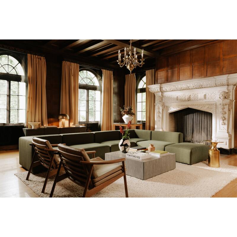 NADAAL STUDIOS Dorian Accent Table, Round Aluminum with Polished Semi-Gloss Finish, Silver