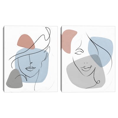 Schizzo Girl I-II Canvas Art Prints