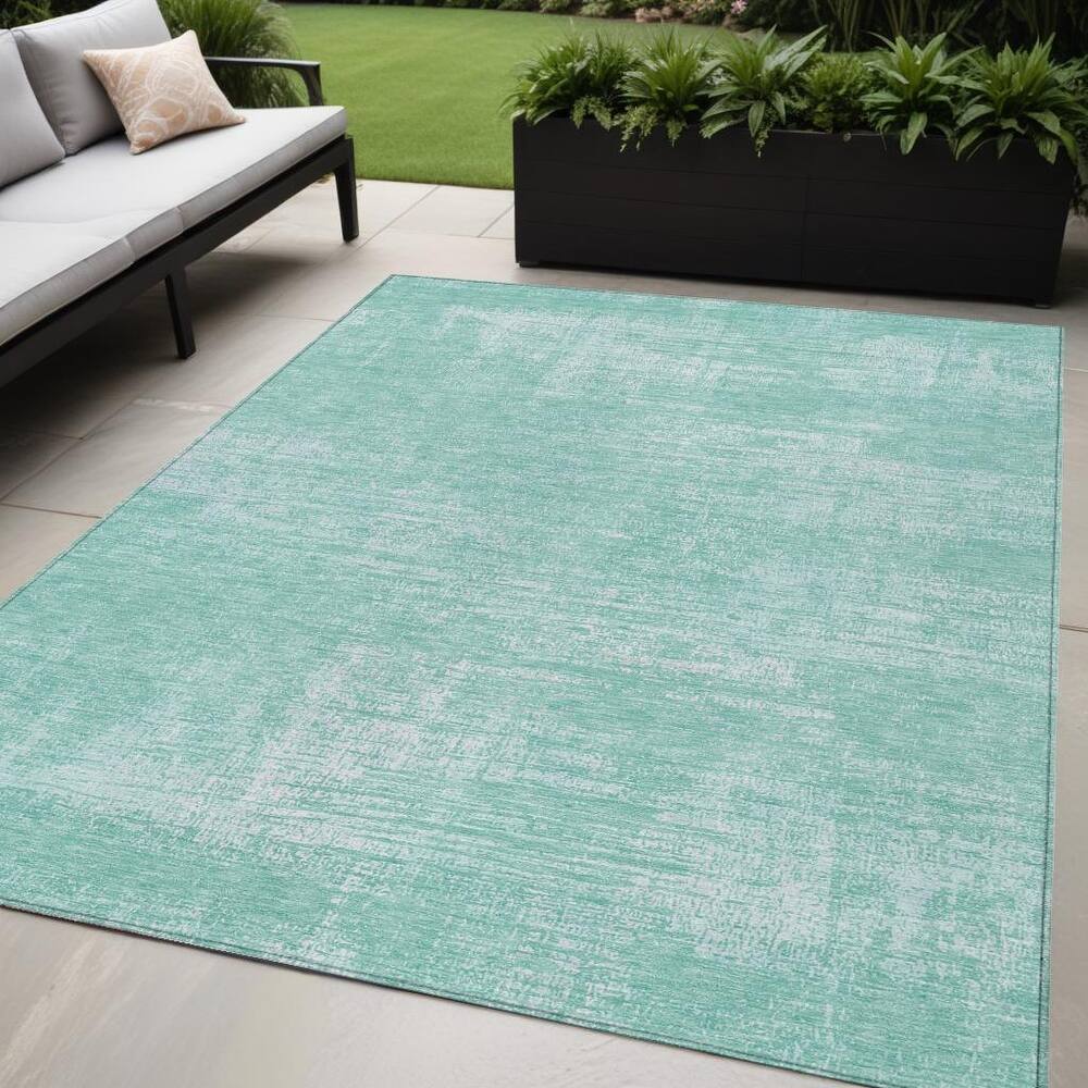 HomeRoots Abstract Transitional Rectangle Outdoor Rug