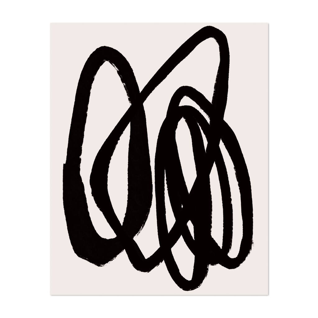 Abstract Black-and-white Symbols Unframed Wall Art Print/Poster