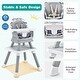 preview thumbnail 17 of 33, Baby High Chair, 8 in 1 Convertible Highchair, Table & Chair Set | Toddler Chair w/Safety Harness, Removable Tray