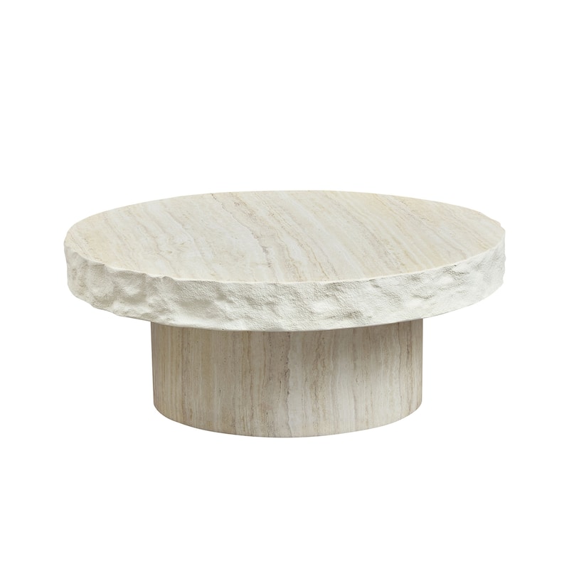 Faux MARS Textural Patterns Coffee Tables for Living Room, No Need Assembly