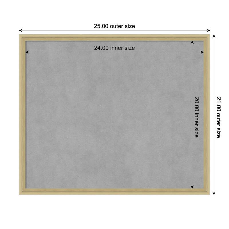 Amanti Art Lucie Champagne Framed Magnetic Board - Board Size 24x20