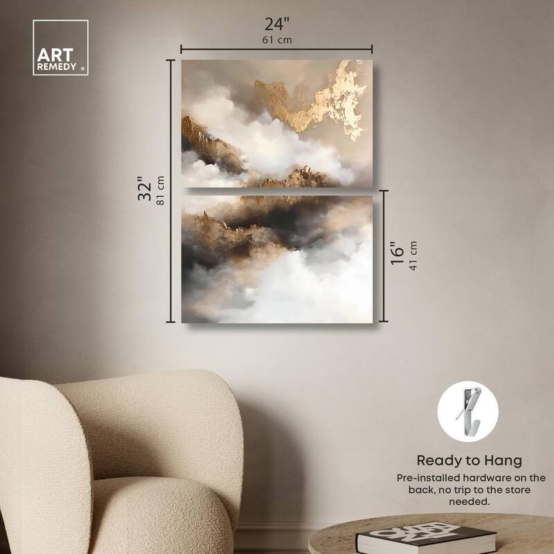 Celestialscape Canvas Set of 2 by Art Remedy, Gallery Wrapped
