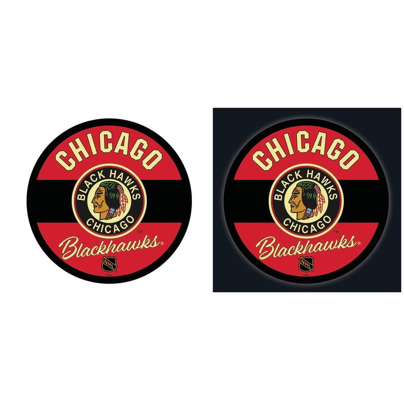 Chicago Blackhawks LED Lighted Sign - Black