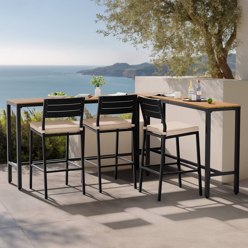 VredHom Outdoor Bar Table Rectangular Pub Table