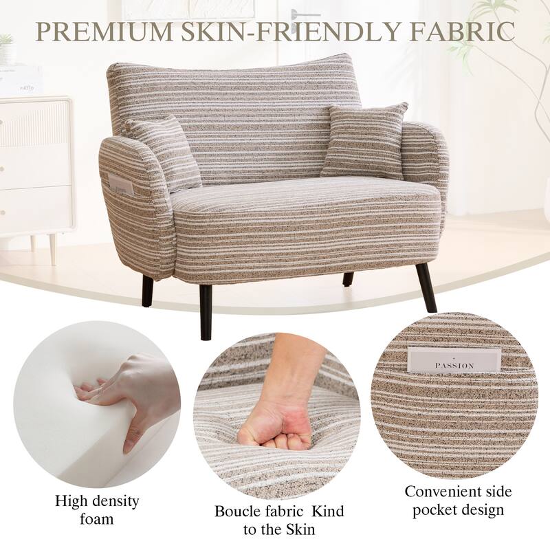 Modern style two-seater sofa