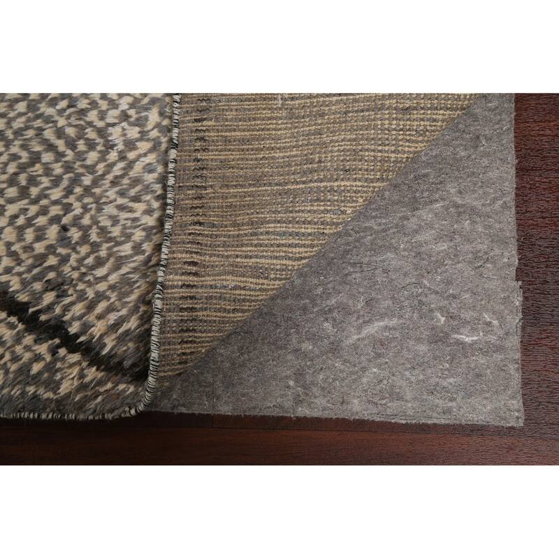Abstract Contemporary Moroccan Oriental Area Rug Handmade Wool Carpet - 8'9" x 11'11"