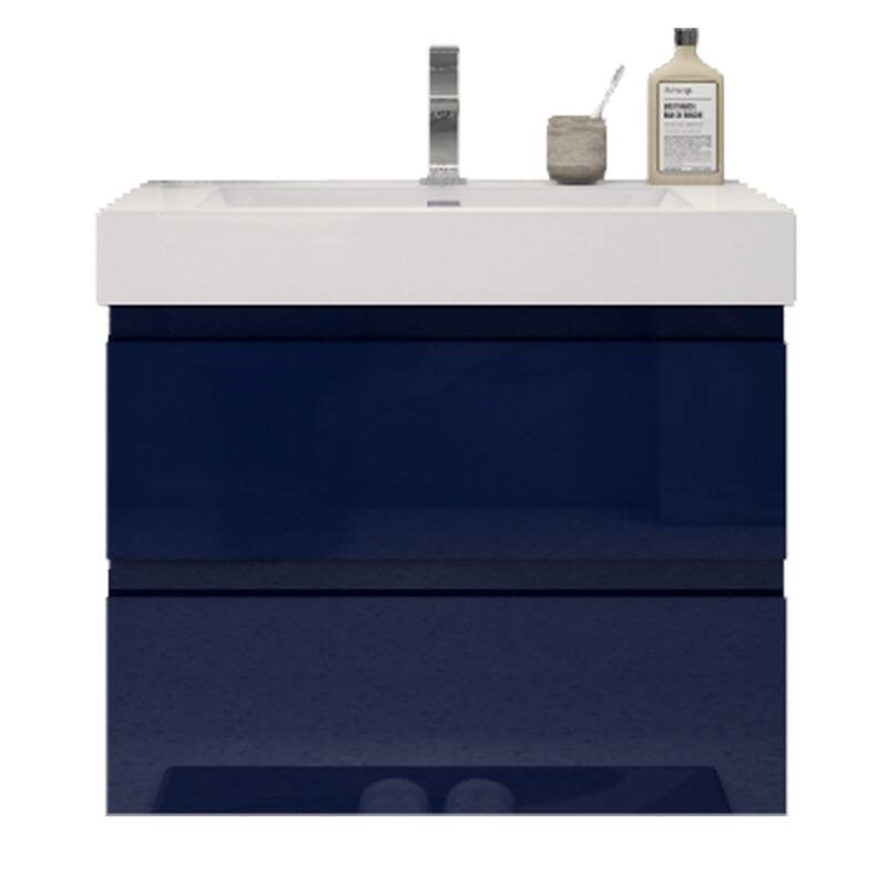 Baillie 30'' Wall-Mounted Vanity with Reinforced Acrylic Sink - 30''Width - Night Blue