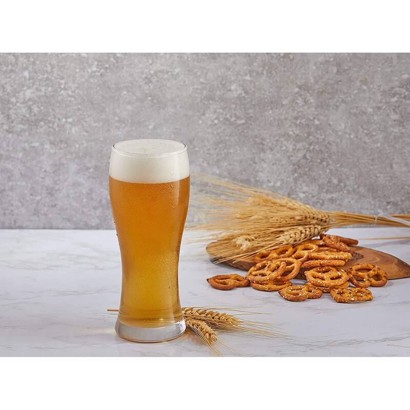 JoyJolt Callen 15.5 oz Large Beer Glasses - Set of 4