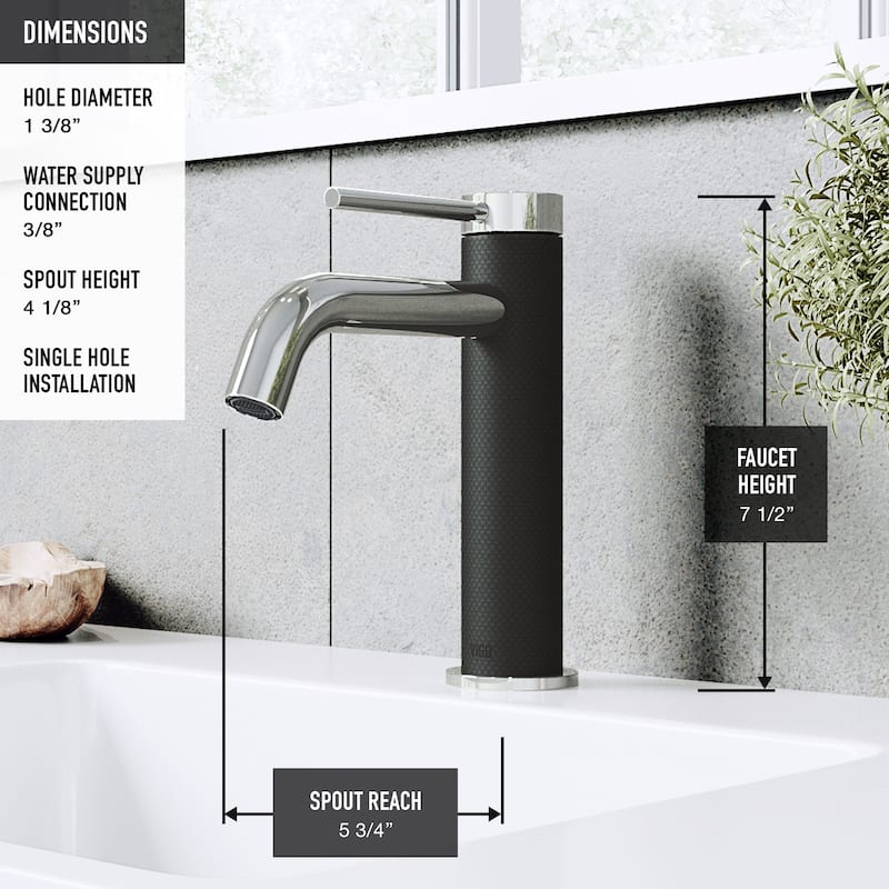 VIGO Madison 8" H Single Handle Single Hole Bathroom Faucet