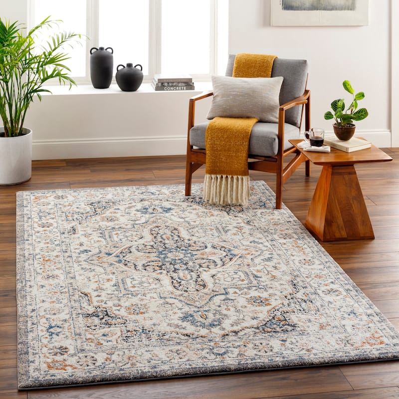 Jennie Country Area Rug - 7' 10" x 10' 3" - Beige/Multi