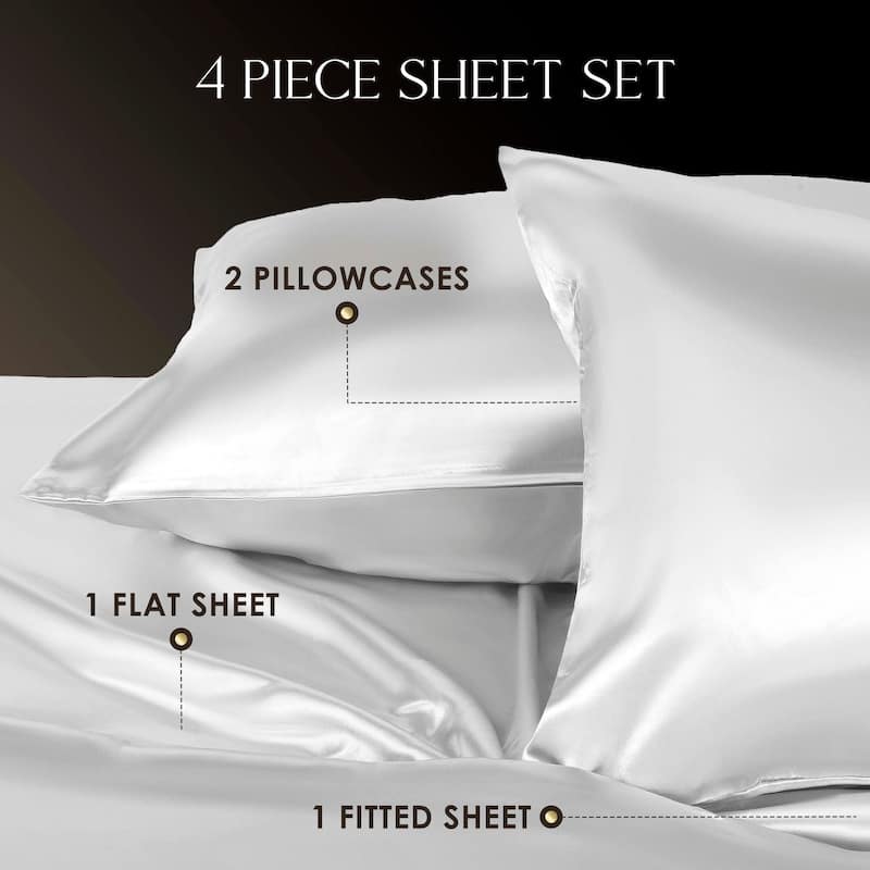 Martex Elegance Satin Silk Soft & Breathable For Hair & Skin Sheet Set