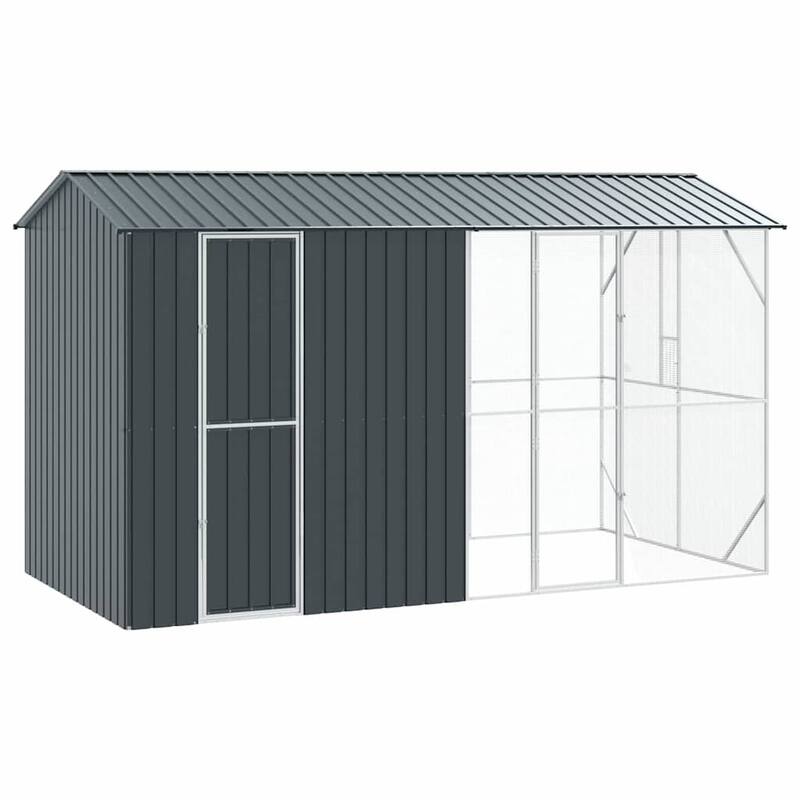 vidaXL Bird Cage Anthracite Galvanized steel