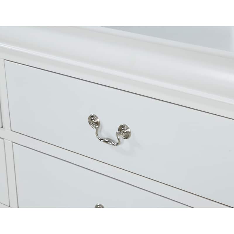 Lillie 4 Piece White Sleigh Bedroom Set