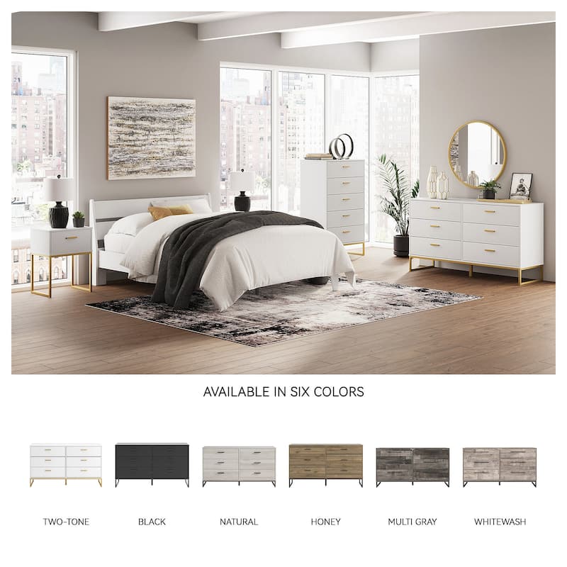 Signature Design by Ashley Socalle White/Gold Dresser