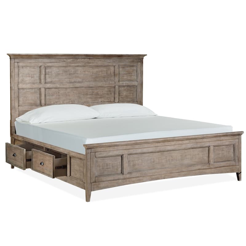 Magnussen Home Paxton Place Dovetail Grey Panel Storage Bed