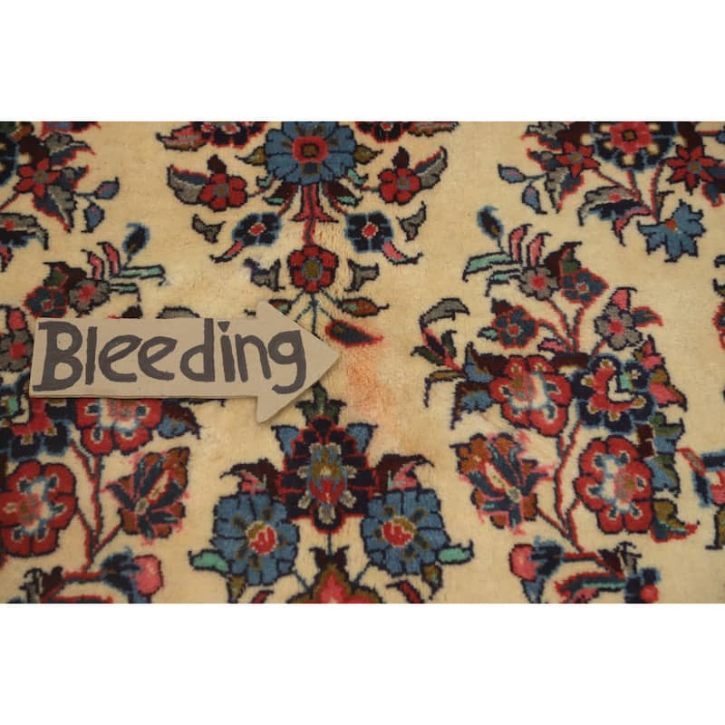 Hand Knotted Oriental 100% Wool Carpet Traditional Floral Beige & Ivories Sarouk Area Rug - 15' 7'' X 11' 2''