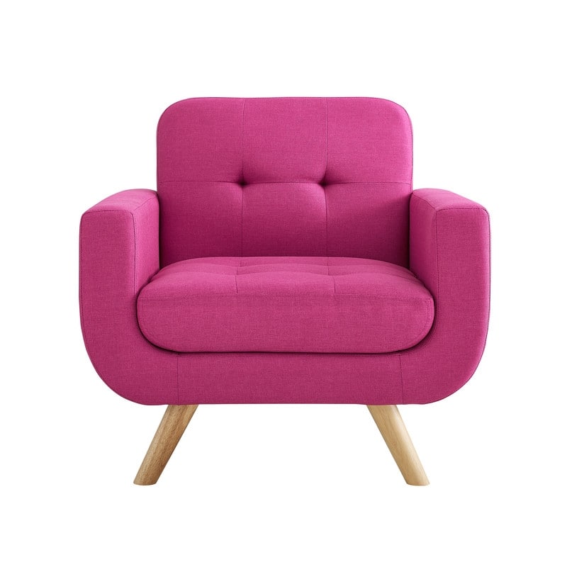 Moser Bay Clementina Upholstered Arm Chair with Rubber Wood Base