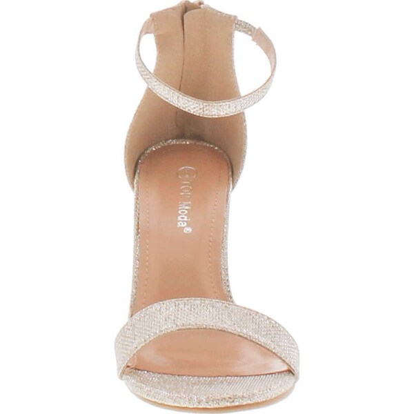 metallic high heel sandals