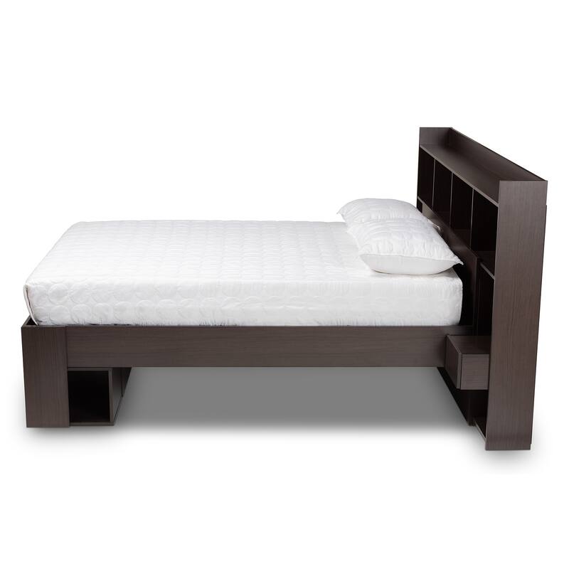 Dexton Modern & Contemporary Wood Platform Storage Bed-Queen