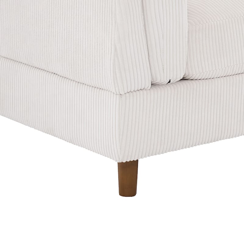 Modern 90" inch Sofa Comfy Corduroy Deep Seats Sofa