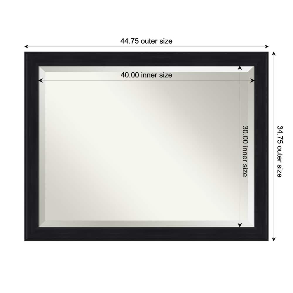 Abbey Black Beveled Framed Bathroom Vanity Wall Mirror - Abbey Black
