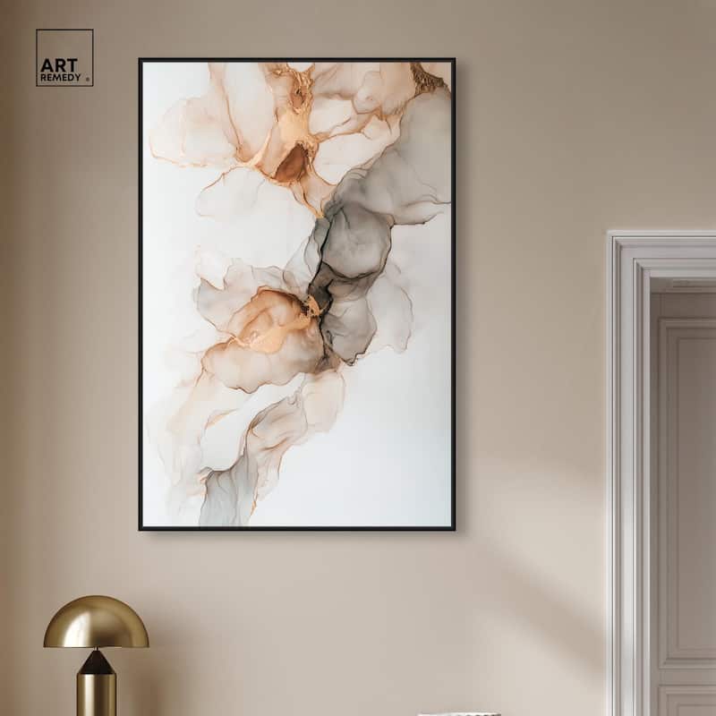 Smoky Gold Drift Canvas by Art Remedy
