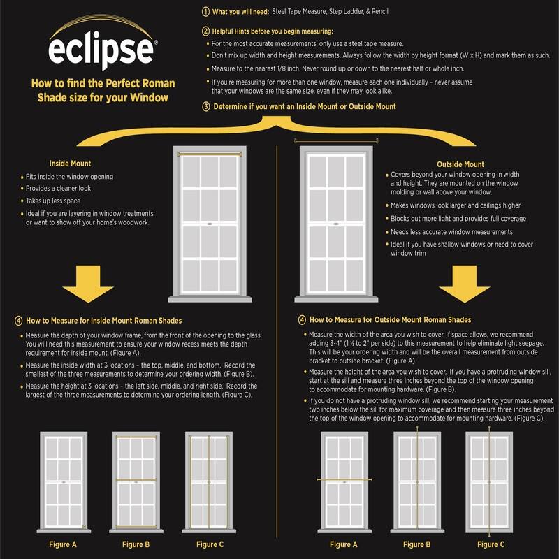 Eclipse Carlton Damask 100% Total Blackout Cordless Roman Shade