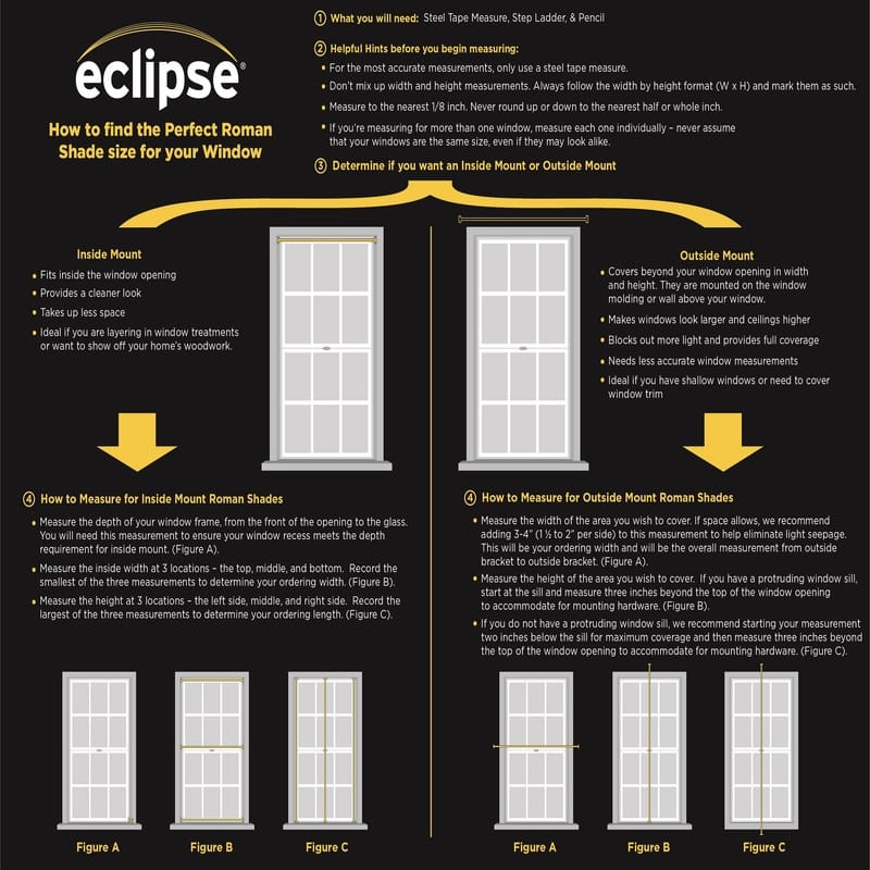 Eclipse Faux Silk 100% Total Blackout Cordless Roman Shade