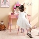 preview thumbnail 4 of 8, Costway Kids Vanity Set Princess Makeup Pretend Play Dressing Mirror - See Details