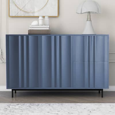 Pattern Storage Cabinet With 2-Doors And 2-Drawers